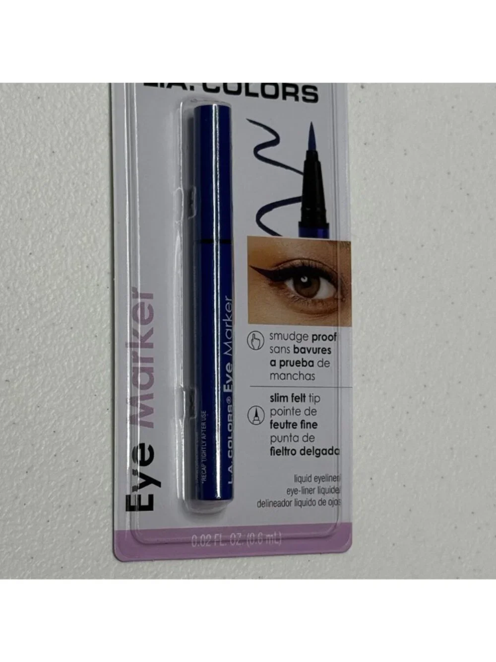 L A Colors Eye Marker Liquid Eyeliner Navy Smudge Proof Slim Tip